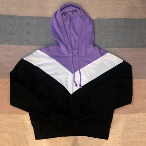 Purple Cropped Hoodie